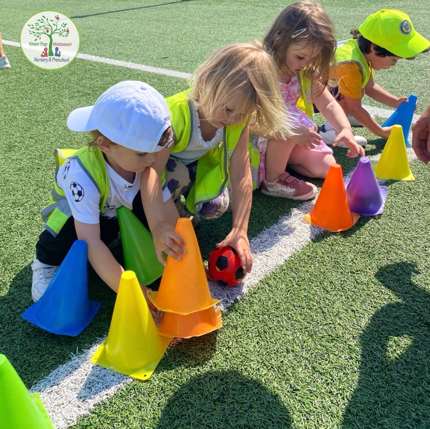 Children participating in sports and physical activities at summer camp